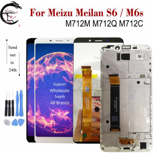 5.7" LCD With Frame For Meizu M6s LCD M712M M712Q M712C Display Meilan S6 meilans6 LCD Display Touch Screen Digitizer Assembly