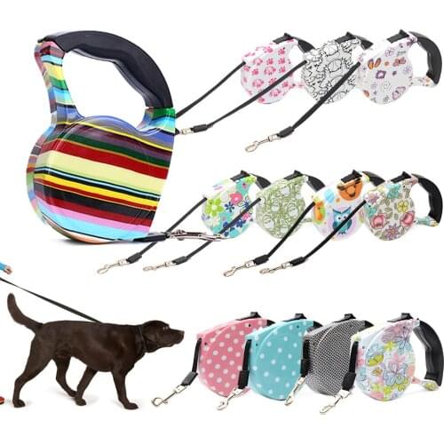 5M Colorful Pet Dog Running Leashes Retractable Dog Leash Extending Puppy Walking Leads Hands Freely Great For Walking Dog Pet