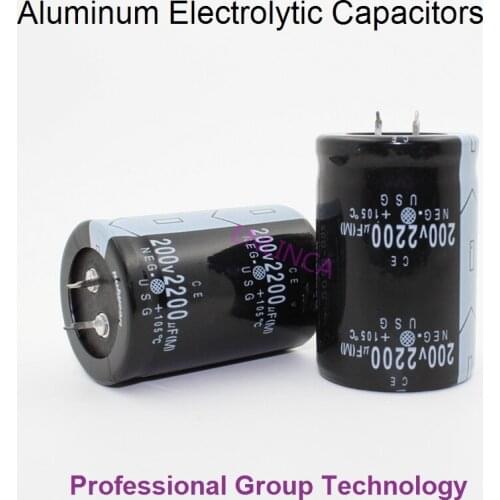 9pcs EB555 Good quality 200v2200uf Radial DIP Aluminum Electrolytic Capacitors 200v 2200uf Tolerance 20% size 35x50MM 20