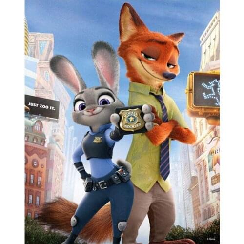 Disney 5D DIY Diamond Painting Disney Crazy Animal City New Square/Round Embroidery Diamond Painting Mosaic Home Decoration