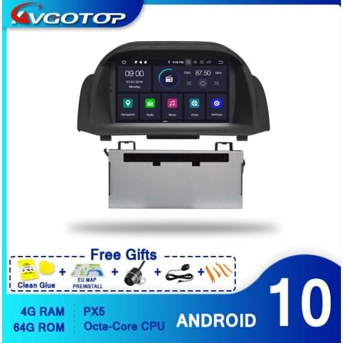 AVGOTOP Android 10 Car Radio for FORD FIESTA 2013 2013 Auto Carplay Navi Multimedia DVD Player