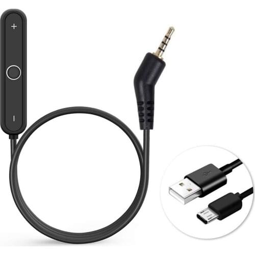 Bluetooth 5.0 Handsfree Music Receiver Wireless Stereo Audio Adapter for Bose QC3 Quiet Comfort QuietComfort QC 3 Headphones