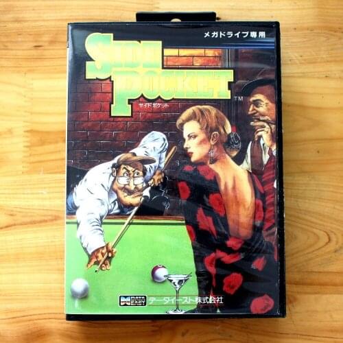 Side Pocket 16 Bit SEGA MD Game Card With Retail Box For Sega Mega Drive For Genesis