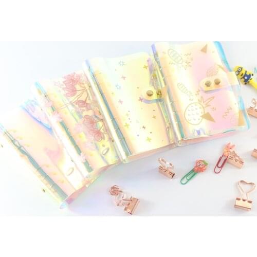 Domikee original creative cute PVC school student spiral notebook stationery,candy student binder planner agenda organizer gift