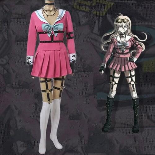 Game Danganronpa Cosplay Miu Iruma Costume Women Halloween Pink Fantasias Danganronpa V3: Killing Harmony Role Playing C189K181