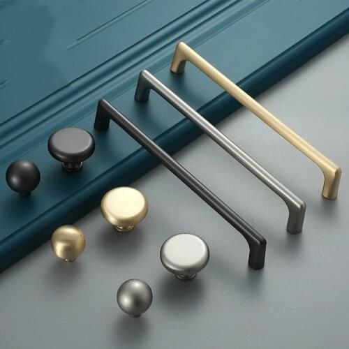 JD Zinc Alloy Pearl Gray Gold Cabinet Handles Solid Drawer Knobs Kitchen Cupboard Door Pulls Furniture Handle Cabinet Hardware