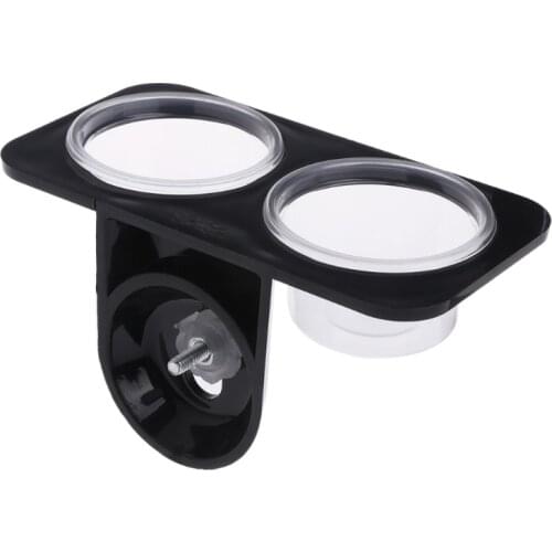 Reptile Feeder Single Double Feeding Bowl Food Water Breeding Dispenser Plastic