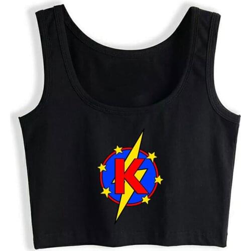 Crop Top Female My Little Super Hero Kids & Baby Letter K Fit Harajuku Sleeveless Tank Top Women