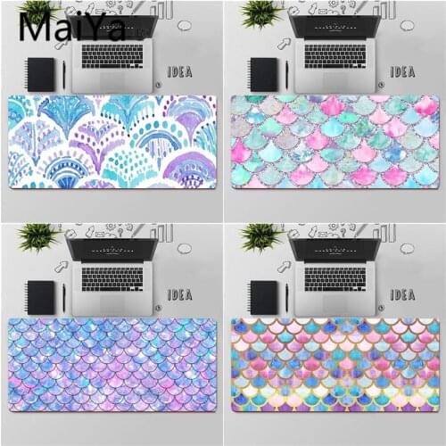 Maiya Top Quality Mermaid Scales Rubber Mouse Durable Desktop Mousepad Free Shipping Large Mouse Pad Keyboards Mat