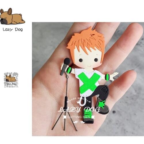 Male Rock Singer Metal Cutting Dies Scrapbooking Stencil DIY Mold Knife Craft Embossing Die Cuts Card Making New Dies For 2020