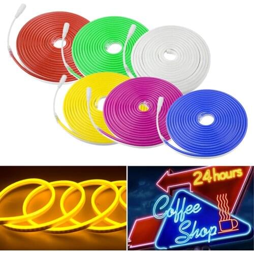 Soft Flexible Neon Light Led Strip Light 12V Waterproof IP67 Neon Sign Led Tape for Holiday Party Xmas Home Decoration