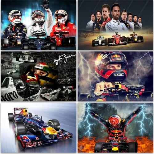 ZOOYA 5D DIYDiamond Painting Max Racing Get Away Rhinestones Diamond Embroidery F1 Full Drill Diamond Mosaic Cross Stitch Kits