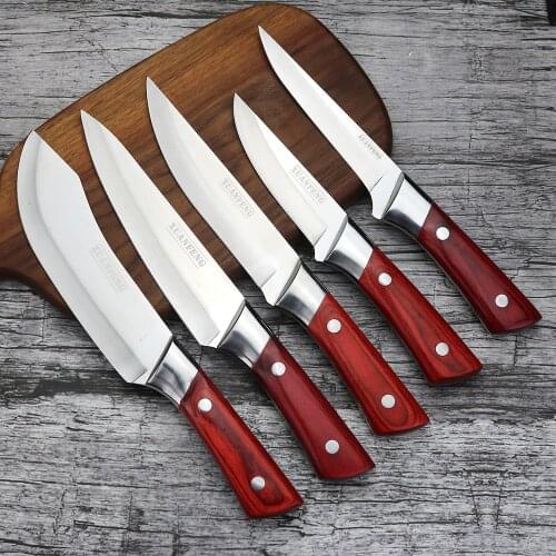XUAN FENG Butcher Kitchen Knives Set Stainless Steel Cleaver Boning Knife for Meat Bone Fish Fruit Vegetables Slicing Chef Knife