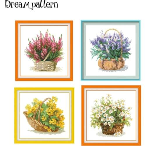 French Lavender cross stitch kits cartoon pattern 18ct 14ct 11ct white fabric cotton thread DIY embroidery kit craft