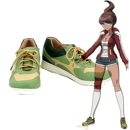 Aoi Asahina Shoes Cosplay Danganronpa Aoi Asahina Cosplay Shoes Green Boots Custom Made Any Size