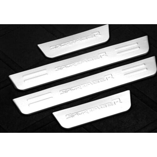 Ree shipping Stainless Steel Door Sill Scuff Plate For KIA Sportage R 2011 2012 2013 2014 2015