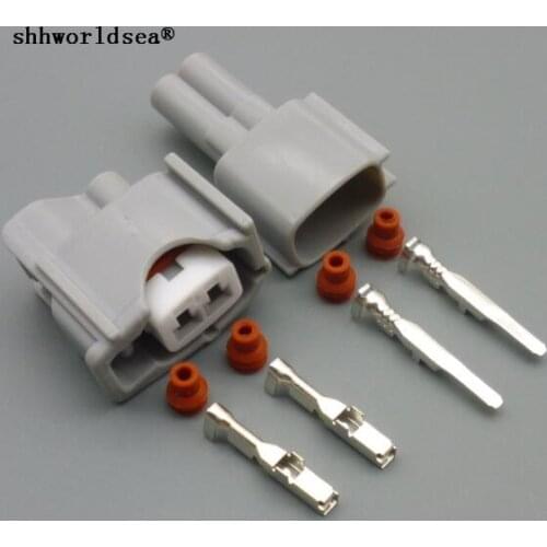 Shhworldsea 1set 2P 6195-0006 6189-0611 90980-11875 Female Male Knock Sensor Connector Fuel Injector Socket For Toyota Corolla