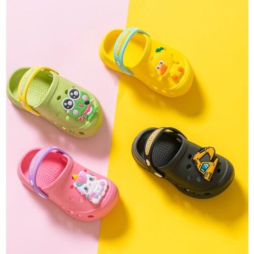 Cute Girls Shoes Summer Croc Slippers Baby Boys Kids Beach Shoes Cartoon Children Sandals Hole Girl Clogs Garden Shoes