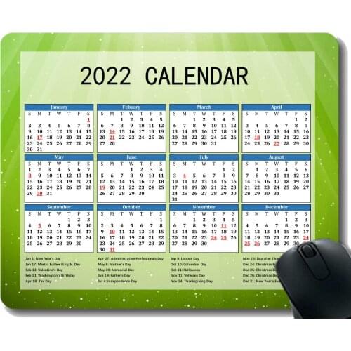 Special Design 2022 Calendar Mouse Pad,Light Cluster Dark Smoke Mouse Mat for Office Computers Laptop Men Women