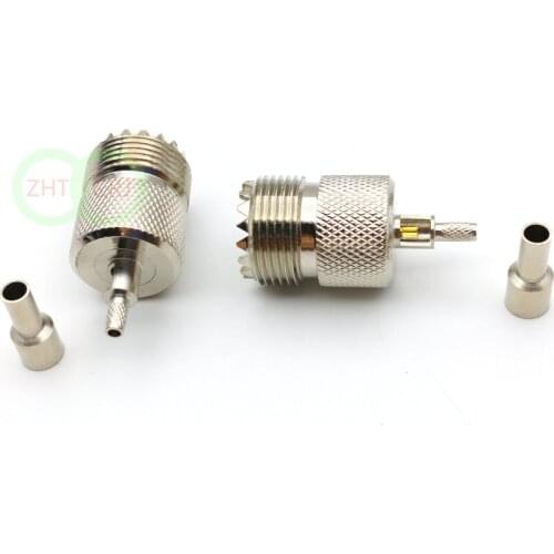 UHF SO239 Jack female Crimp connector for LMR100 RG174 RG178 RG316 cable CONNECTOR