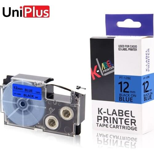 UniPlus Blue Tape XR-12BU 12mm Labelmaker for Casio Black on Blue Label Tapes Printer Ribbon EZ Label Printer KL-T70 KL 60L