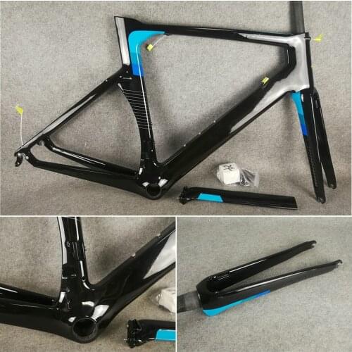 High Quality Concept Road Frame Carbon Bicycle Frames Carbon Road Bike Frames C64 C60 V3Rs Rim Brake With Black Blue Color BB386