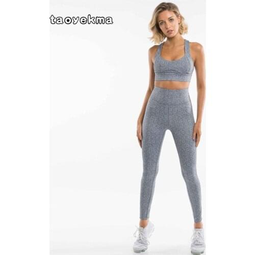 Workout Clothes For Gym Clothing 2 Piece Leggings Yoga Set Women Ombre Sports Active Wear Fitness Womens Sport Suit Sportswear