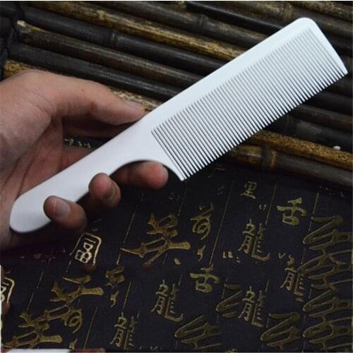 1 PC Professional White Resin Cutting Comb Heat Resistant Salon Hair Trimmer Brushes Plastic Pin Tail Antistatic Comb