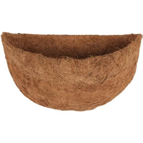 10/12/14inch Half Round Coco Liner,Half Circle Wall Planter Coco Fiber Replacement Liners for Wall Hanging Baskets