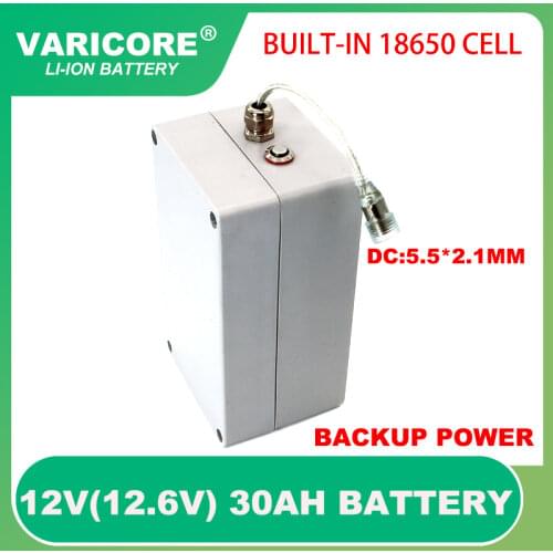 Solar Monitoring battery 12V 30ah solar street light lithium battery camera monitoring 12.6V 30000mAh battery pack waterproof