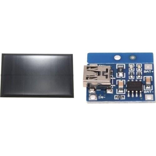 2 Pcs Accessories: 1 Pcs TP4056 1A Lithium Battery Charging Lipo Charger Embarks Module DIY Mini USB Port Blue & 1 Pcs 1.25W 5V