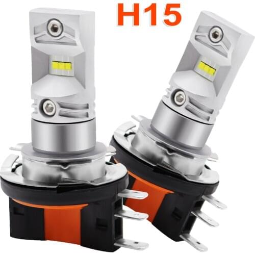 2pcs H15 LED Fog Lamp 30W CSP 1919 Chip SMD LED High Power White 6000K Bulbs For Car Auto External Fog Light H15 Headlight Lamp