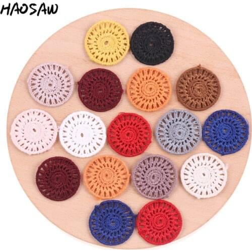 28mm 100Pcs/Lot Colorful Cotton Handmade Jewelry For DIY Accessories/Jewelry Findings/Earrings Accessories/Embellishment