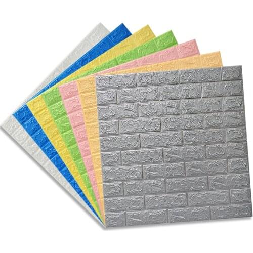 3D Brick Wallpaper for Bedroom Living Room Kitchen Wall Decor DIY Sticker Waterproof Self adhesive PE Foam Panel