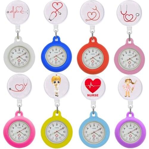 3D glasses mixed models stethoscope love heart beat nurse doctor Retractable pocket watches colourful gift for hospital medical