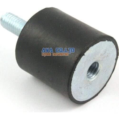 4 Pieces 30*30mm Body M8*23mm Male Female Rubber Anti Vibration Mount Bobbin Isolator