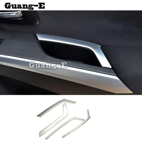Car stick styling cover ABS Chrome door Armrest handrail Trim frame lamp 4pcs For Suzuki S-cross scross SX4 2014 2015 2016 2017