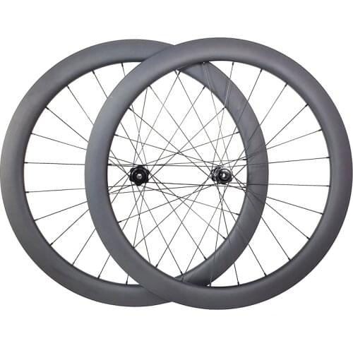 700c 55mm asymmetric clincher tubeless road disc carbon wheels 25mm U shape straight pull wheelset 12X100 12X142 SHN 11s XDR 12s