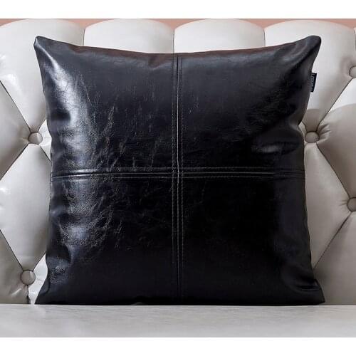 Aqumotic PU European Creative Seat Pillow Core Color Middle East Luxury Home Decoration Waterproof Bed Leather Sofa Cushion