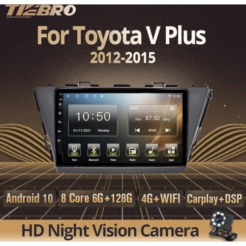 Tiebro 2DIN Android 10.0 Car Radio For Toyota V Plus Prius Alpha LHD 2012-2015 Car Multimedio Player GPS Navigation Video Player