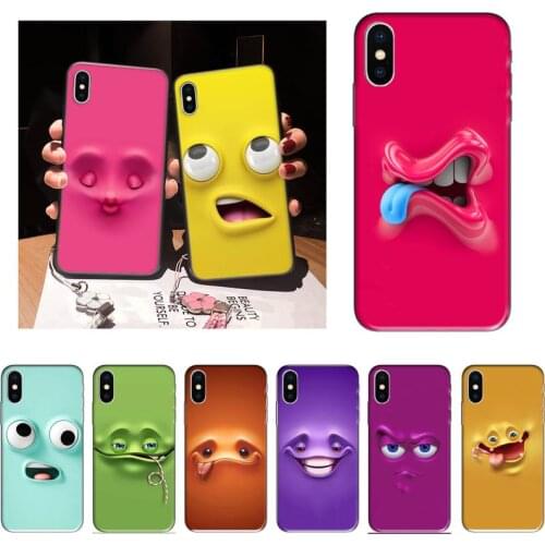PXCEHNG 3D funny face Phone Case For iPhone 12 Mini 11 Pro XS Max X XR 7 8 Plus