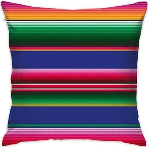 Decorative Throw Pillow Covers-Square Outdoor Cushion Covers 18 X 18 Pillowcases for Sofa Bedroom Car - Novel Colorful Mexican B