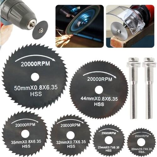 8pcs Circular Saw Blade Disc Circular Saw Blade Rotary Tool For Dremel Metal Cutter Power Tool Cutting Disc Drill Mandrel Cutoff