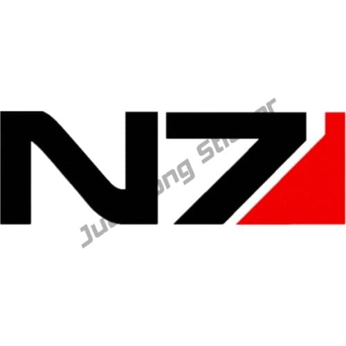Creative MASS EFFECT N7 Funny Car Stickers for Motorcycle Bumper Window Waterproof Sticker Camper Decals Accessories KK13*4cm