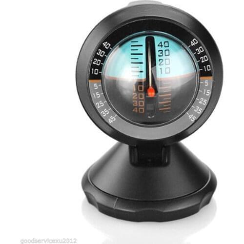 Round Adjustable Angle Car Interior Van ABS Slope Tilt Indicator Level Balance Meter Tool