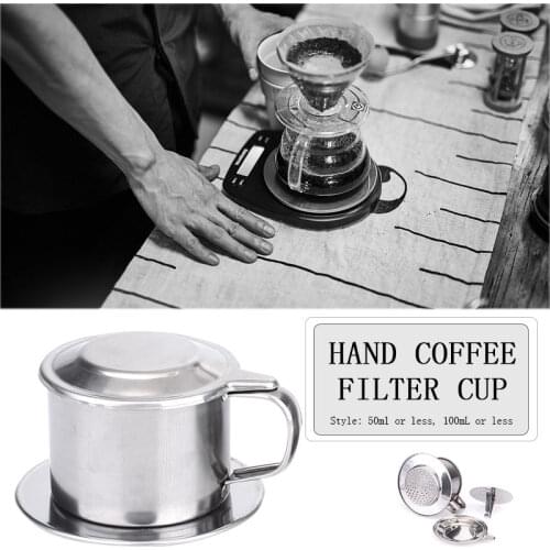 Stainless Steel Cup Mug with Filter Vietnam Drip Coffee Filter Cup Durable Vietnamese Coffee Filter Maker Coffee Filter