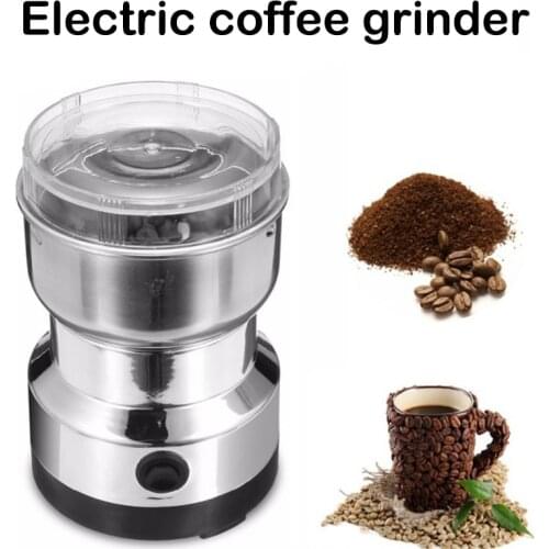 Kitchen Supplies Mini Electric Grinder With Double Stainless Steel Blades Coffee Bean Powder Making Machine Grinder Dropshipping