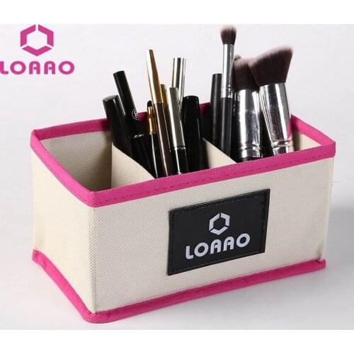 LOAAO makeup brush organizer foldable multifunction cosmetic brush box case make up storage box