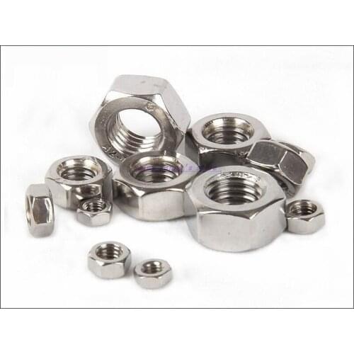 Metric Thread DIN934 M2 M2.5 M3 M4 M5 M6 M8 M10 M12 M14 M16 M18 M20 Stainless Steel Hex Nut Hexagon Nut Screw Nut A2 Brand New