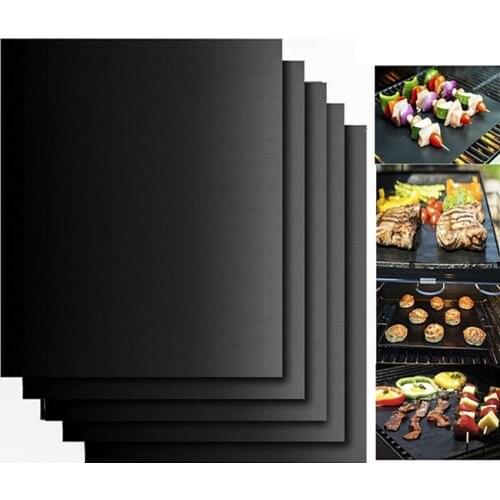 Reusable BBQ Mat Fiber Non-Stick BBQ Grill Mat Sheet Hot Plate Portable Easy Clean Foil BBQ Accessories